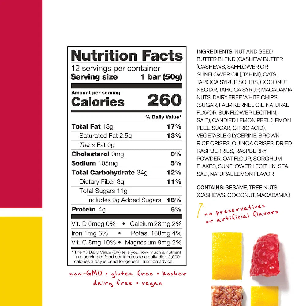 Skratch Energy Bar Raspberry + Lemon