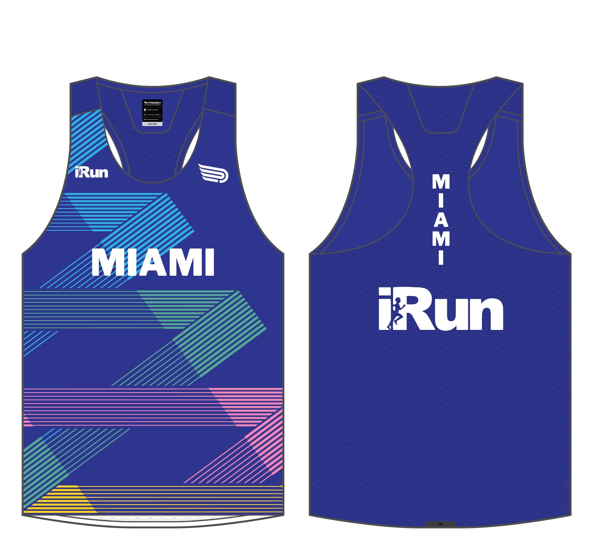 Men’s iRun Singlet Blue