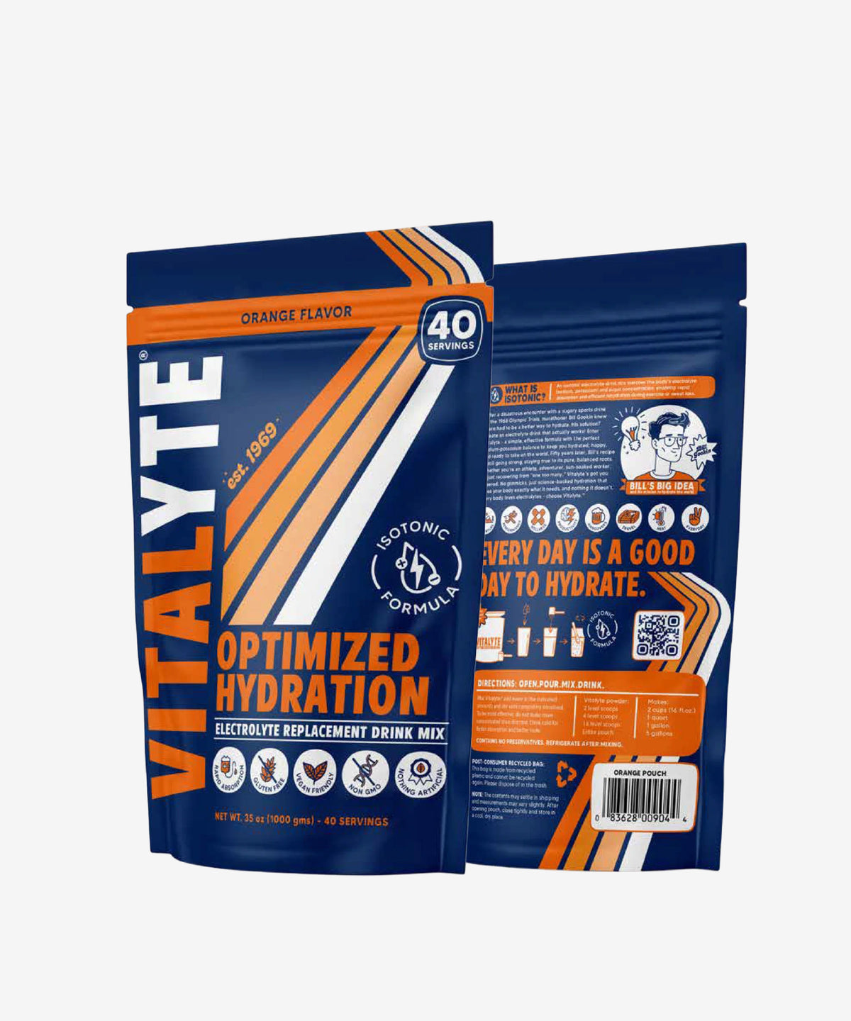 Vitalyte Electrolyte Drink Mix Orange 40 Servings