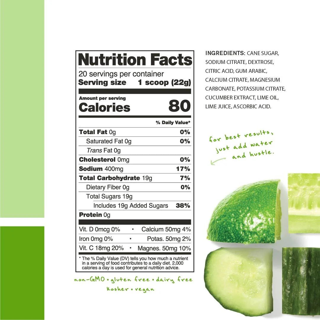 Skratch hydration Cucumber +Lime Bag 20 serving