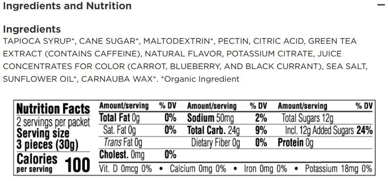 Blocks Energy Chews Black Cherry