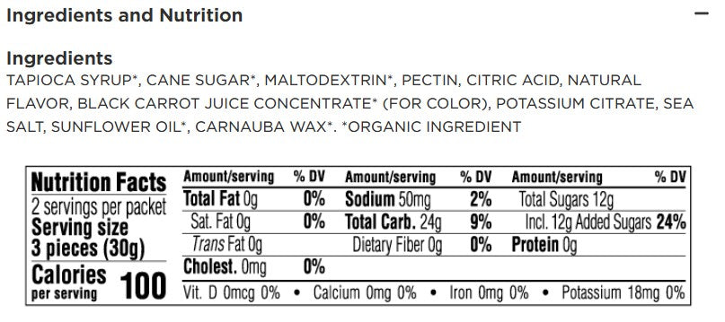 Blocks Energy Chews Strawberry