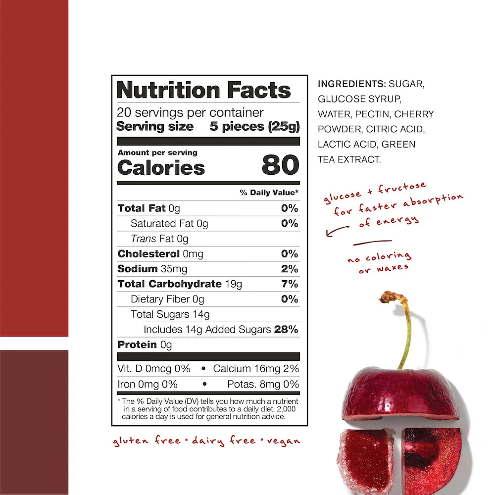 Skratch Energy Chews Sour Cherry 50mg
